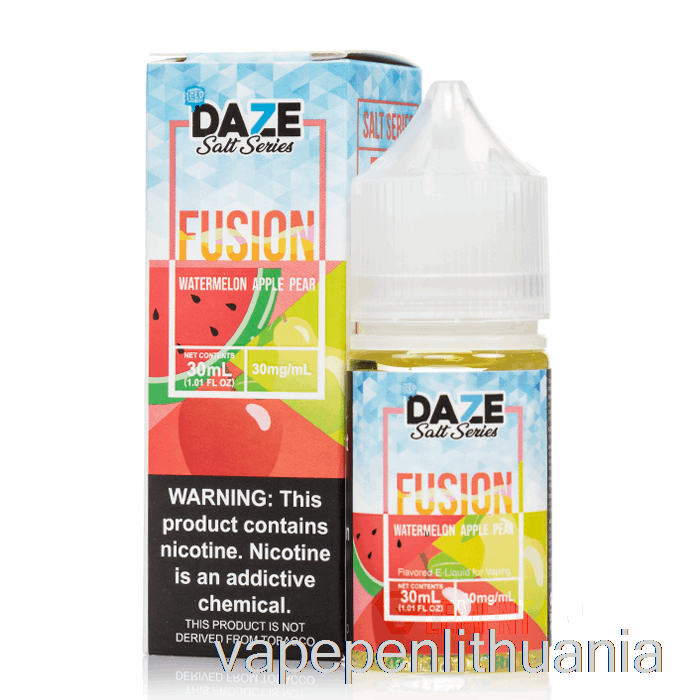 Ledinis Arbūzas Obuolių Kriaušė - 7 Daze Fusion Druskos - 30 Ml 50 Mg Vape Skysčio